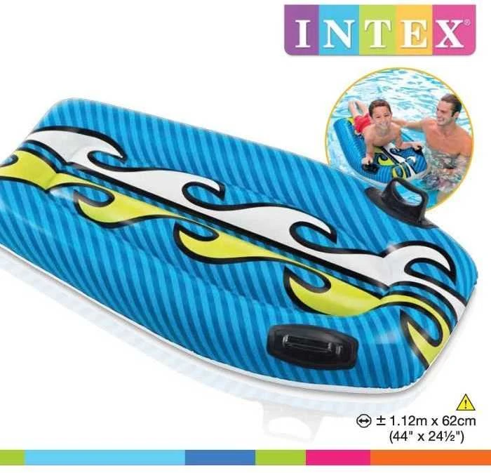 Intex Inflatable Swimming Board Joy Riders Raudona/Baltas , Geltona/Baltas, Age 6+, 112 x 62 cm