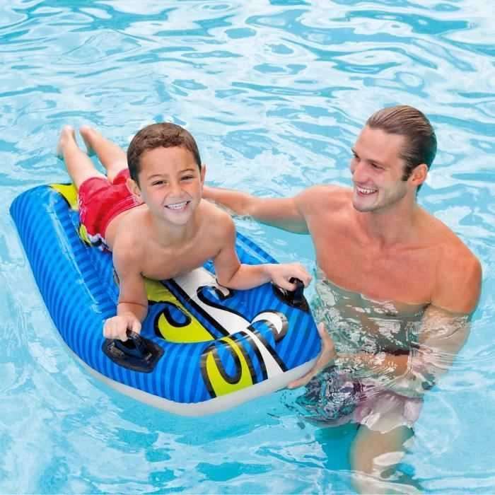 Intex Inflatable Swimming Board Joy Riders Raudona/Baltas , Geltona/Baltas, Age 6+, 112 x 62 cm