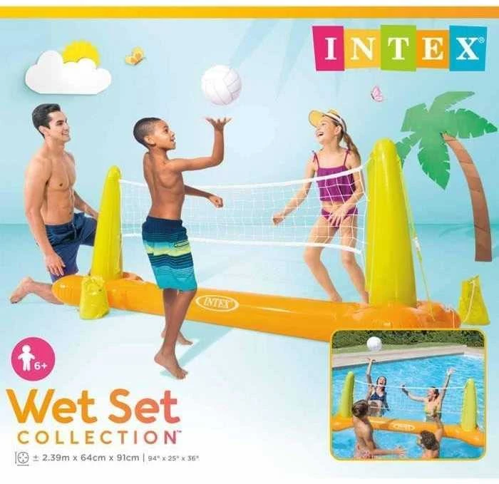 Pripučiamas tinklinio tinklas su kamuoliu INTEX, 239x64x91cm 56508NP