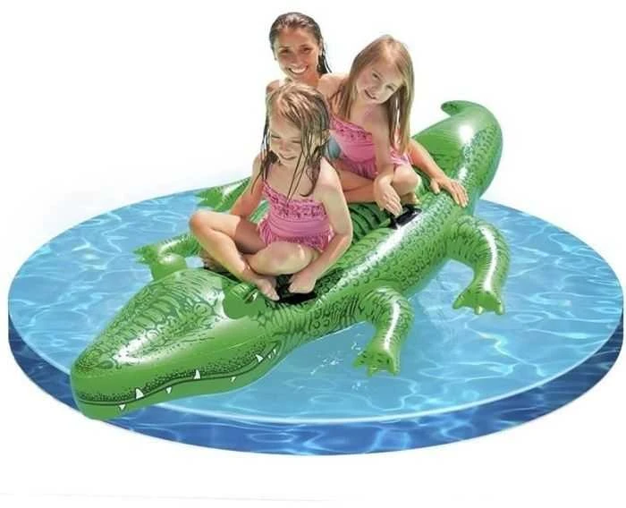 Intex Giant Gator Ride-On pripučiamas vežimėlis, 203x114 cm