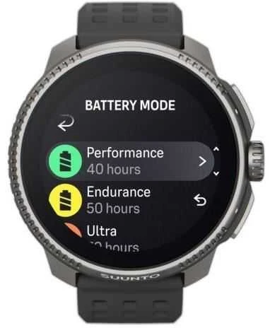 Išmanusis laikrodis Suunto Race Titanium Charcoal, Tamsiai pilkos spalvos korpusas su juodos spalvos dirželiu