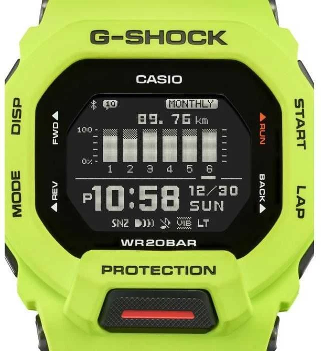 Išmanusis laikrodis Casio G-SQUAD, Salotinės spalvos su juodos spalvos detalėmis