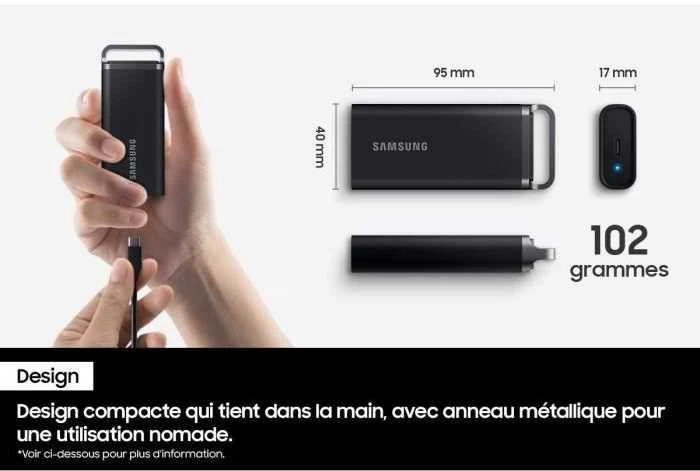 Nešiojamas kietasis diskas Samsung MU-PH2T0S/EU Portable SSD 2TB/T5 EVO USB 3.2 Gen 1