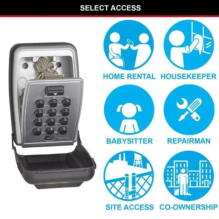 Master Lock Raktų dėžutė su kodine mygtukine 12 skaitmenų spyna 5423EURD