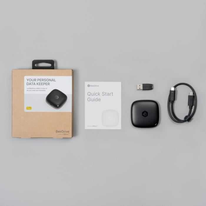 Kietasis diskas „Synology Dysk SSD BeeDrive“, skirtas atsarginei USB 3.2 Gen 2 (10 Gbps) C tipo BDS70-2T kopijai