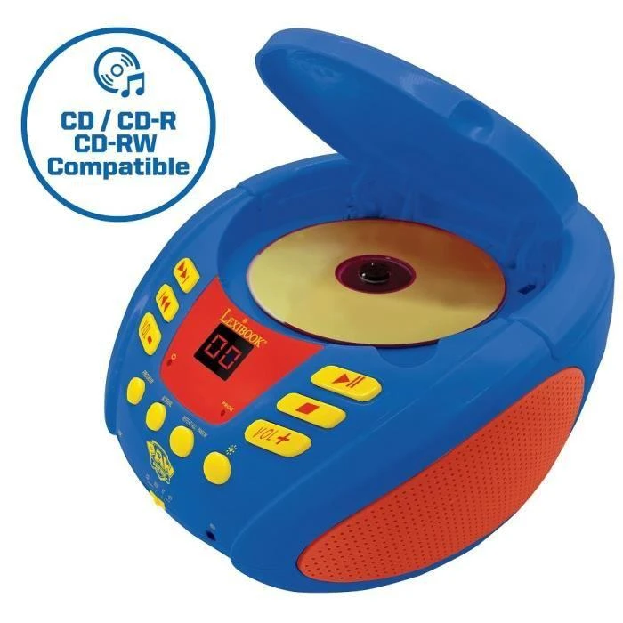 Lexibook Psi Patrol Boombox CD grotuvas AUX Bluetooth