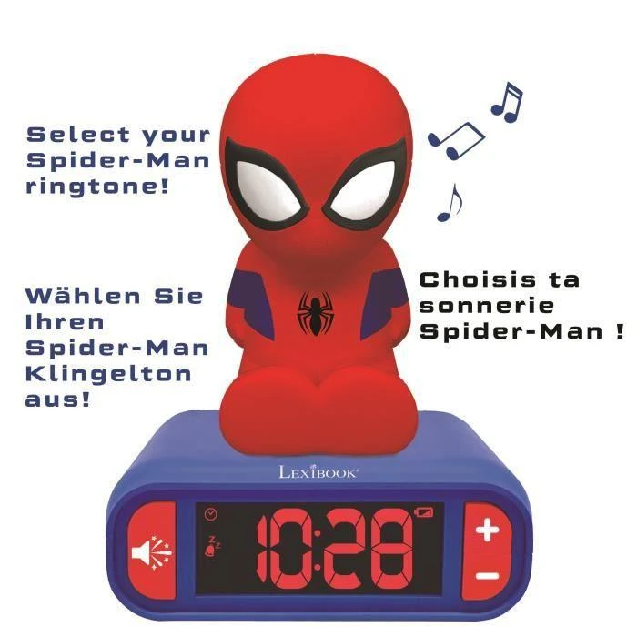 Lexibook Spiderman Žadintuvas 3D su Lampką