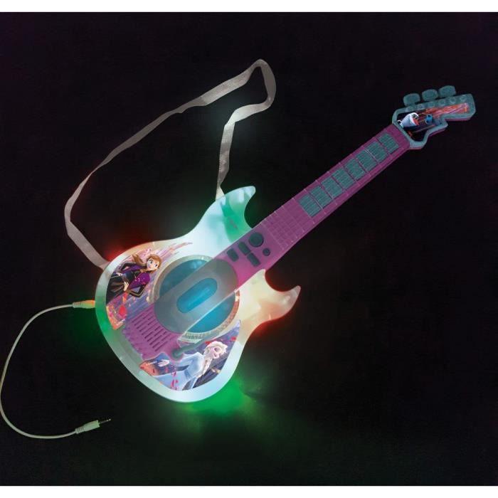 Lexibook ŠALDYTOJI KARALIENĖ - Šviečianti elektroninė gitara su akiniais ir mikrofonu