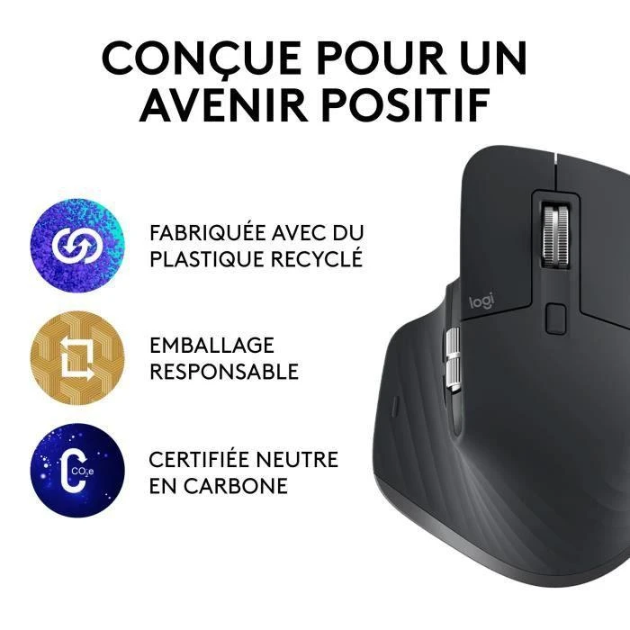 LOGITECH MX Master 3S Bluetooth pelė - grafito spalvos