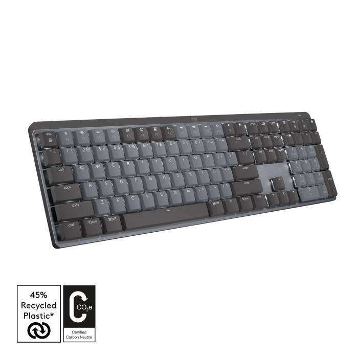 Gruzdintuvė „Logitech“ – belaidė klaviatūra – MX – mechaninė – našus apšvietimas – grafitas