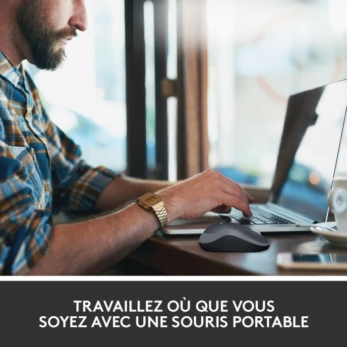 Bevielė pelė Logitech M185 pilka