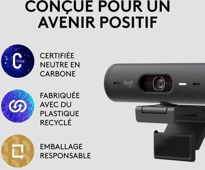 Internetinė kamera Logitech BRIO 500, Grafito spalvos