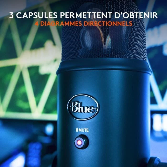 Blue Yeti Blackout Mikrofonas