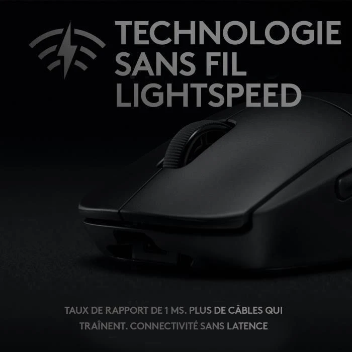 Logitech G PRO Belaidė žaidimų pelė, RF belaidė, 25600 DPI, Juoda