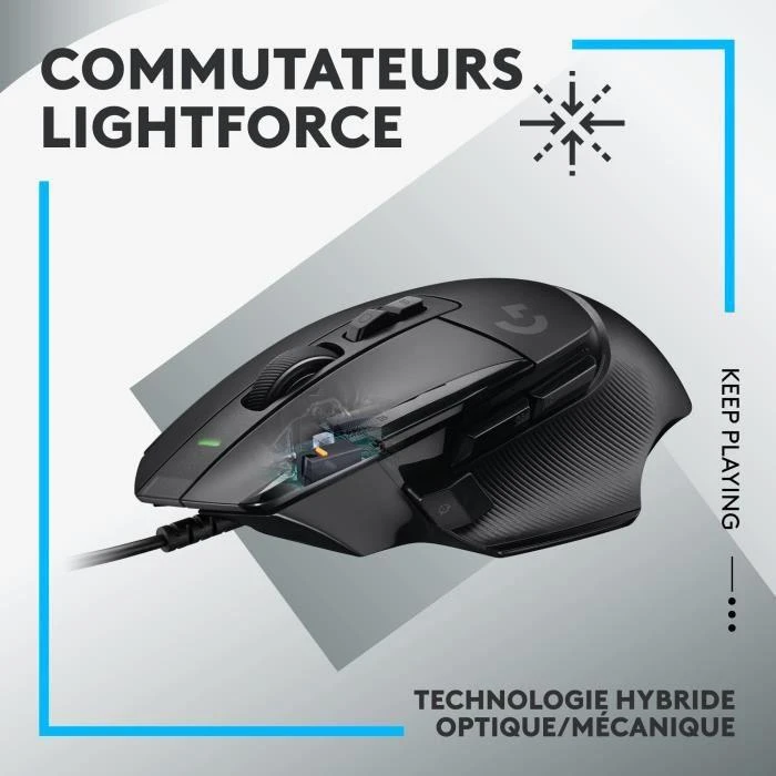 Logitech Pelė G502 X juodas juodas