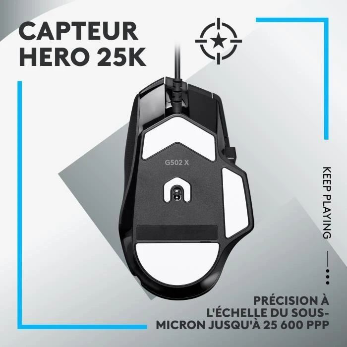Logitech Pelė G502 X juodas juodas
