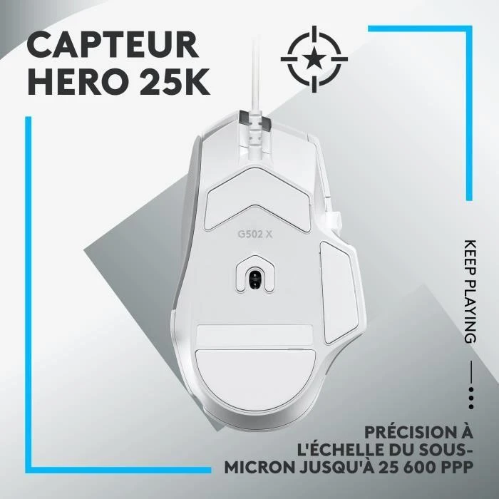 Logitech Pelė G502 X baltas baltas