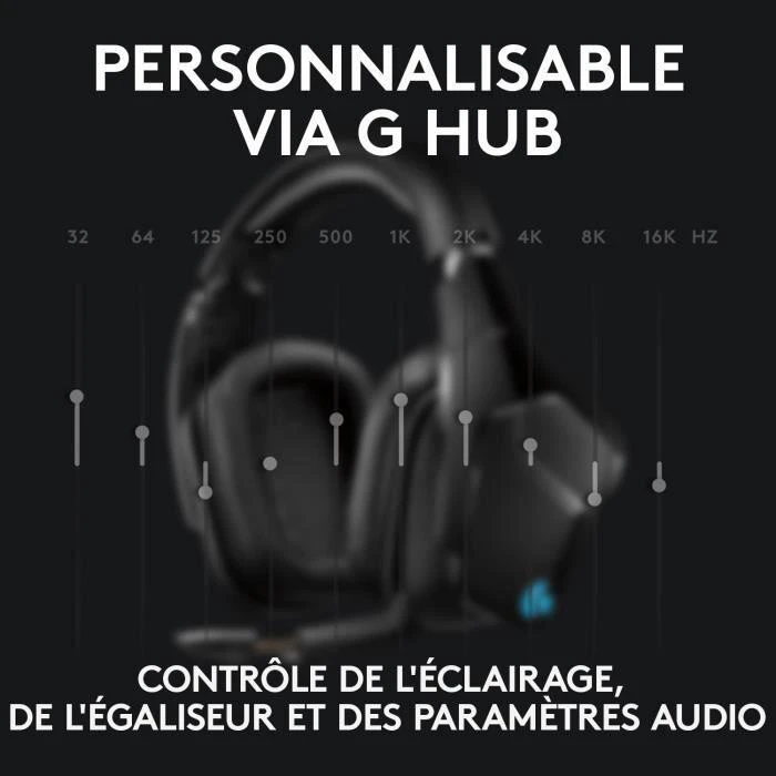LOGITECH G935 Belaidės 7.1 Surround Sound LIGHTSYNC Ausinės Žaidimams - 2.4GHZ - EMEA