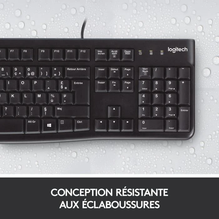 Logitech K120 klaviatūra USB AZERTY Prancūzų Juoda