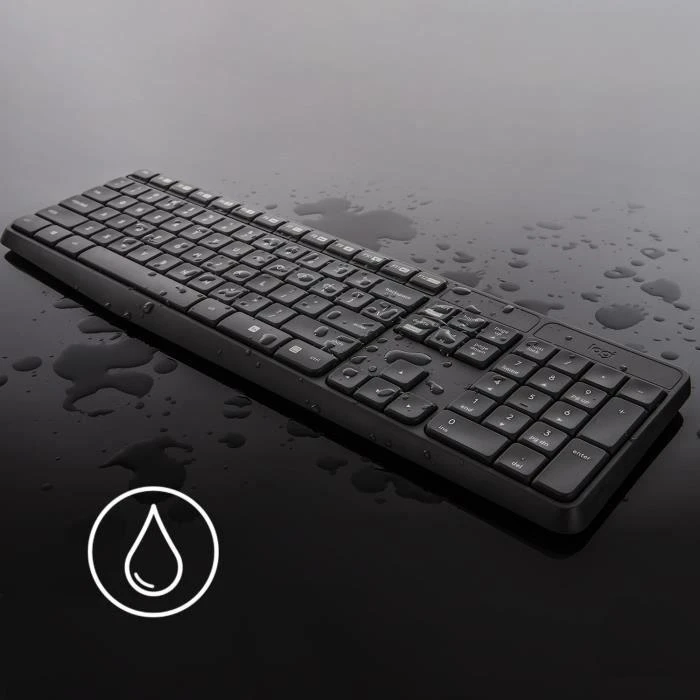 Logitech MK235 Belaidė Klaviatūra ir pelė - Pilkas-FRA-2.4GHZ-CENTRAL