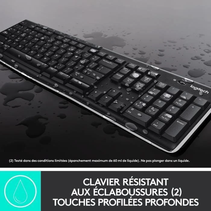Belaidis klaviatūros ir pelės rinkinys Logitech MK270, Prancūzų išdėstymas
