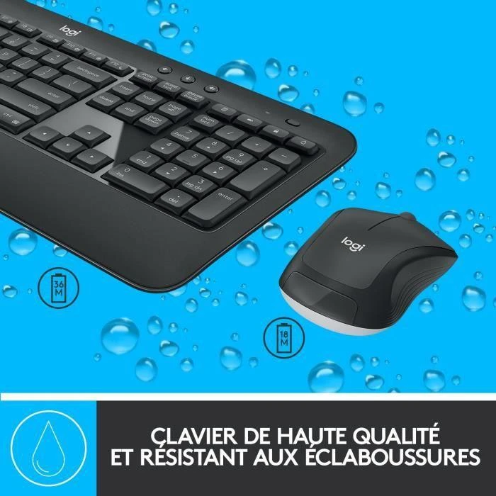 Belaidis pelės ir klaviatūros rinkinys Logitech MK540 Advanced, išdėstymas: Prancūzų (Azerty)