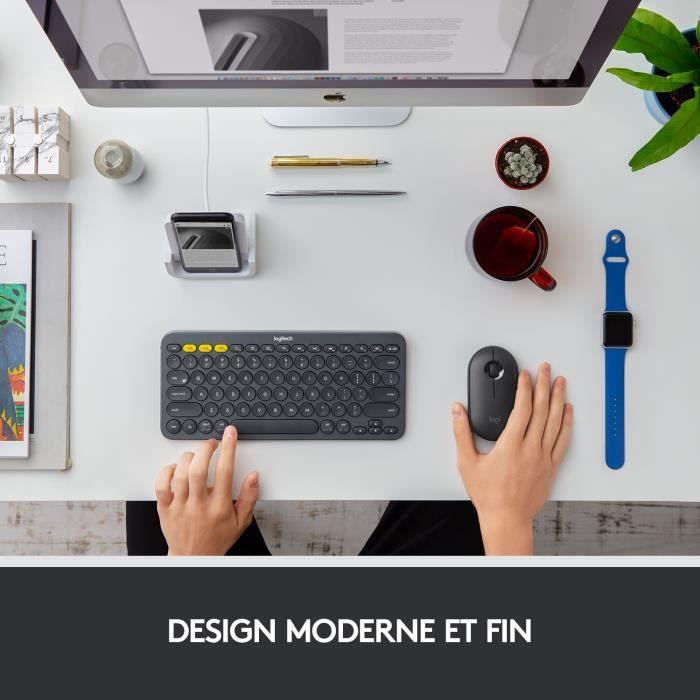 Minimalistinė moderni ir tyli belaidė pelė Logitech Pebble M350, Grafito spalvos