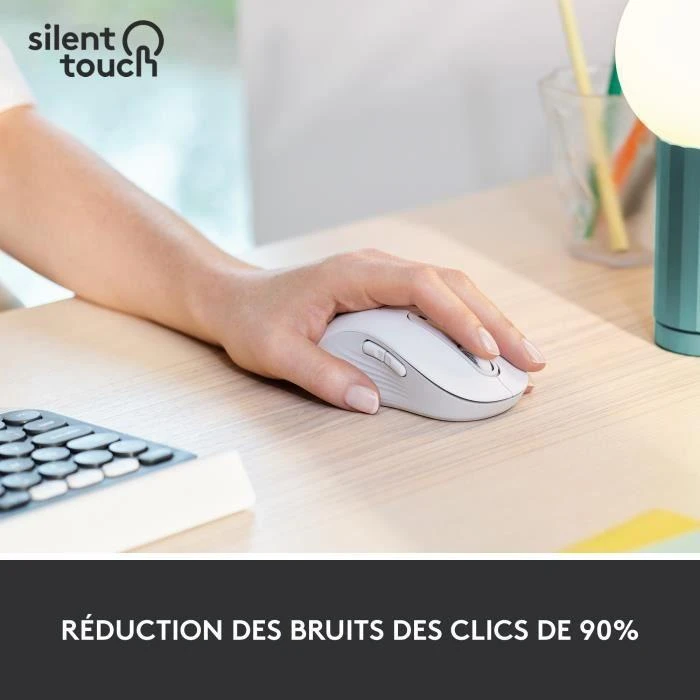Belaidė pelė Logitech Signature M650 L Left, baltos spalvos