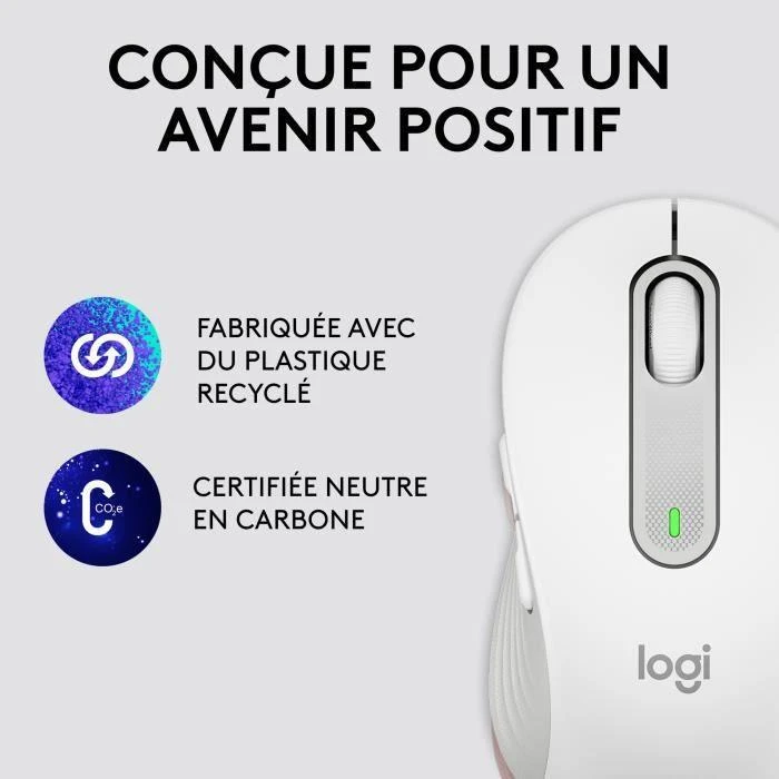 Belaidė pelė Logitech Signature M650 L, baltos spalvos