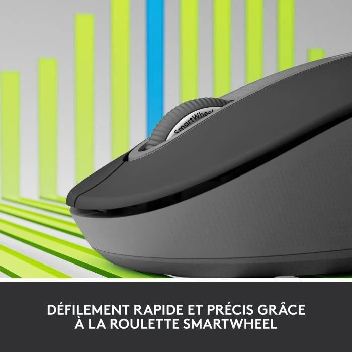 Tyli belaidė pelė Logitech M220, Juoda