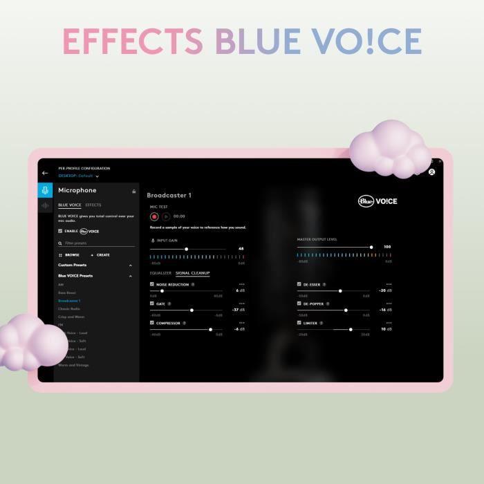 Blue Logitech G Mėlyna Yeti (Sidabrinis) kondensatorinis mikrofonas