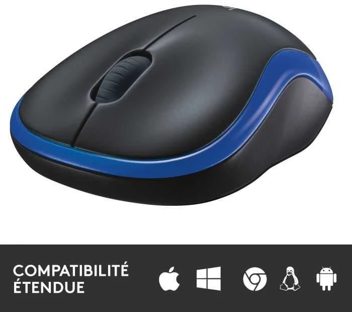 Bevielė pelė Logitech M185, Mėlyna