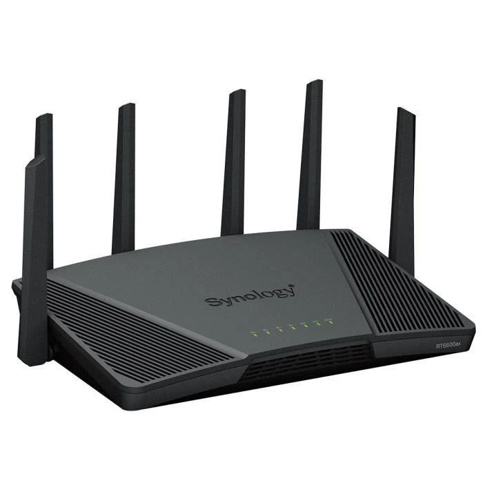 Synology RT6600ax Ultra-fast and Secure Belaidis maršrutizatorius for Homes | Synology | Ultra-fast and Secure Belaidis maršrutizatorius for Homes | RT6600ax | 802.11ax | 4800 Mbit/s | Ethernet LAN (RJ-45) jungtys 5 | Mesh Support No | MU-MiMO Yes | No mobile broadband | Antenna type External antena x 6 | 24 mėn.