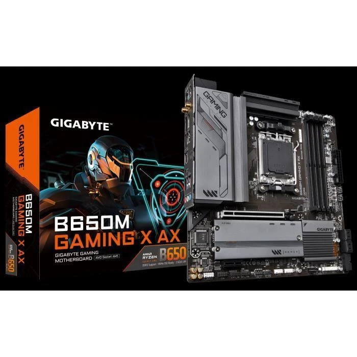Pagrindinė plokštė GIGABYTE B650M GAMING X AX AM5 4xDDR5 4xSATA 2xM.2 1xHDMI 2xDP
