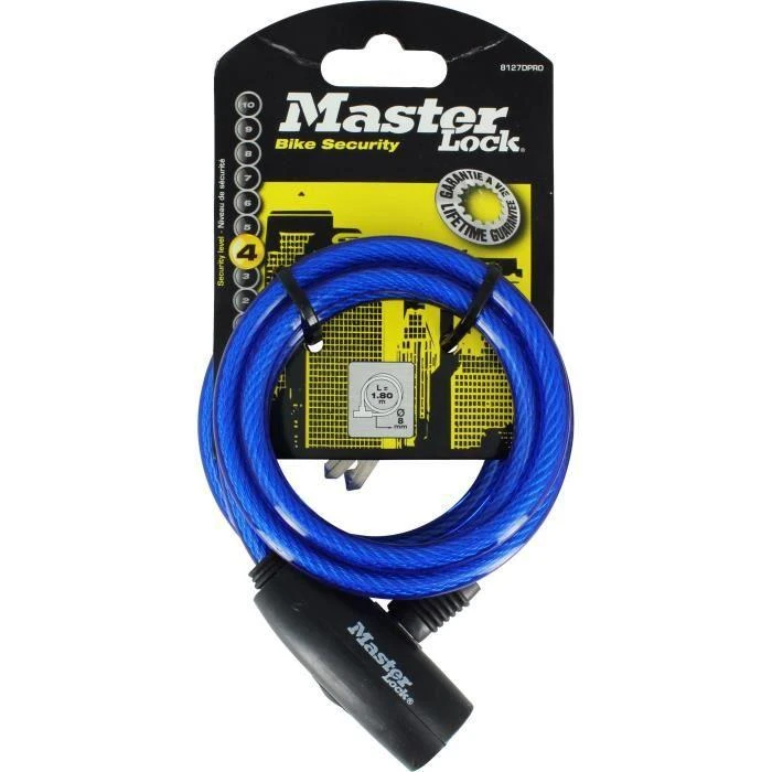 „Master Lock“ susukta kabelinė spyna su raktu 1,80 m 8127EURDPRO