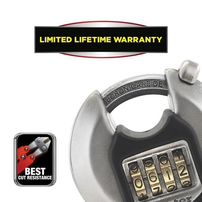 „Master Lock Disc“ kombinuotas užraktas iš nerūdijančio plieno M40EURDNUM