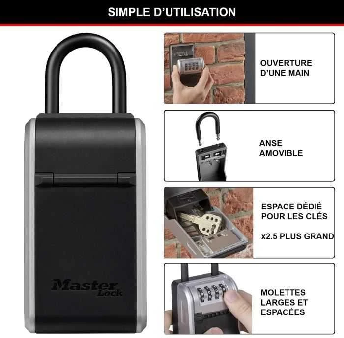 Master Lock Pagrindinė užrakto raktų dėžutė su nuimamu laikikliu 5482EURD