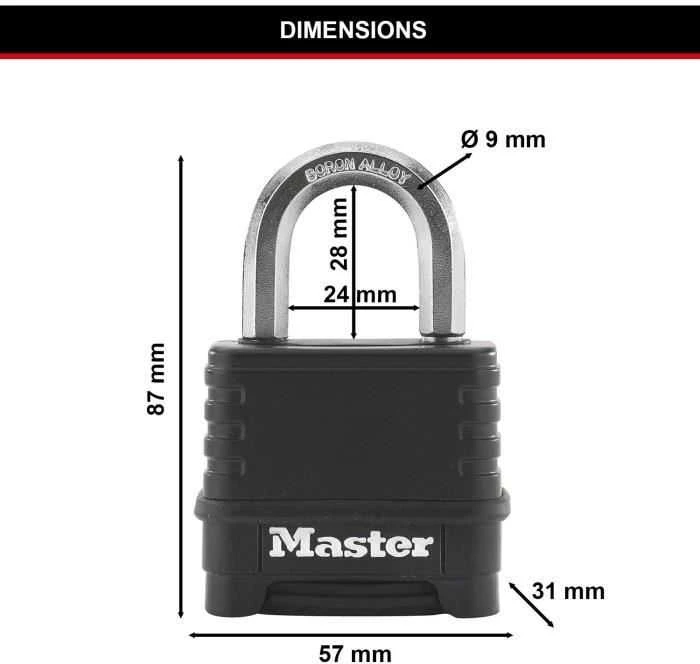Master Lock Spynelė MasterLock M178EURD; 57 mm