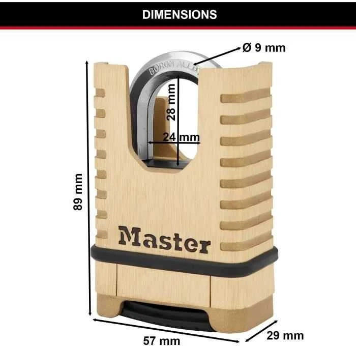 „Master Lock Excell“ pakabinama spyna su apvadu M1177EURDCC