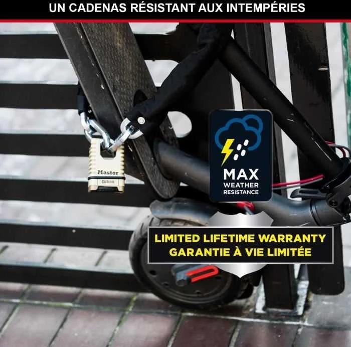 „Master Lock Excell“ pakabinama spyna su apvadu M1177EURDCC