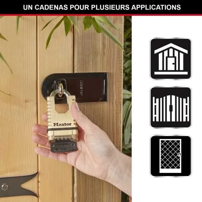 „Master Lock Excell“ pakabinama spyna su apvadu M1177EURDCC