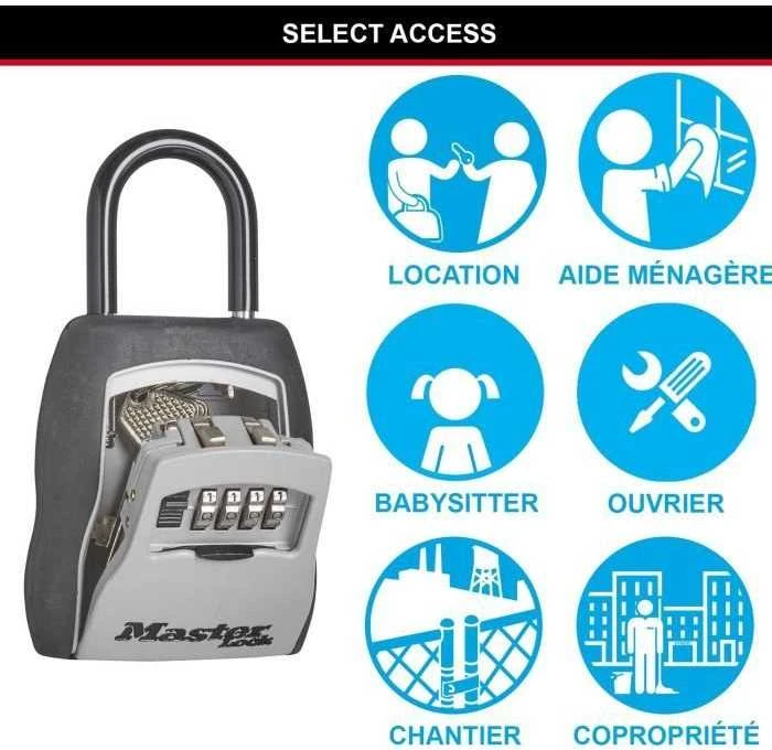 Master Lock MasterLock raktų dėžutė su kombinuota spyna ir pančiais (5400EURD)