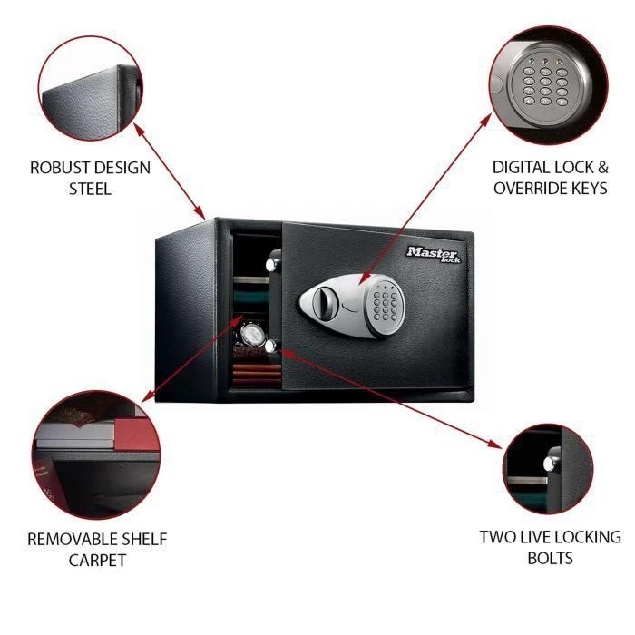 Master Lock Didelis seifas su el. kodine spyna X125ML