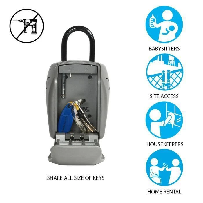 MASTER LOCK tvirtas raktų dėklas su kombinuota spyna ir kilpa 5414EURD