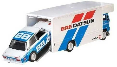 Mattel HOT WHEELS automodeliukų rinkinys – vilkikas ir lenktyninis automobilis (FLF56)