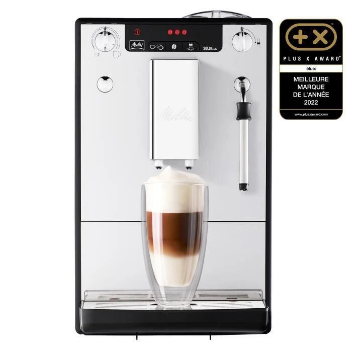 Kavos aparatas Melitta E953-102 Solo&Milk sidabro