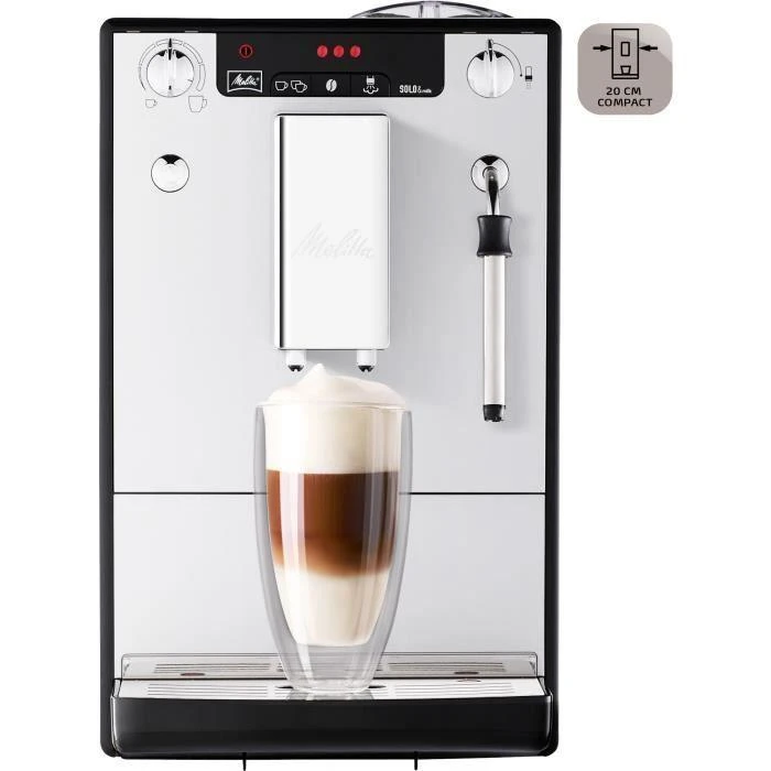Kavos aparatas Melitta E953-102 Solo&Milk sidabro