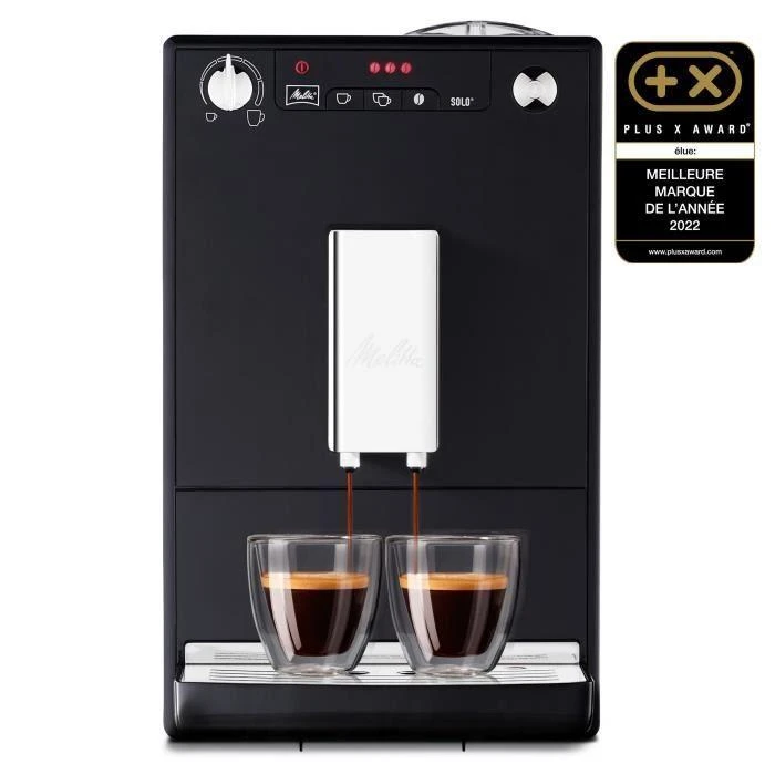 MELITTA automatinis kavos aparatas E950-101 solo, juoda-sidabro spalva
