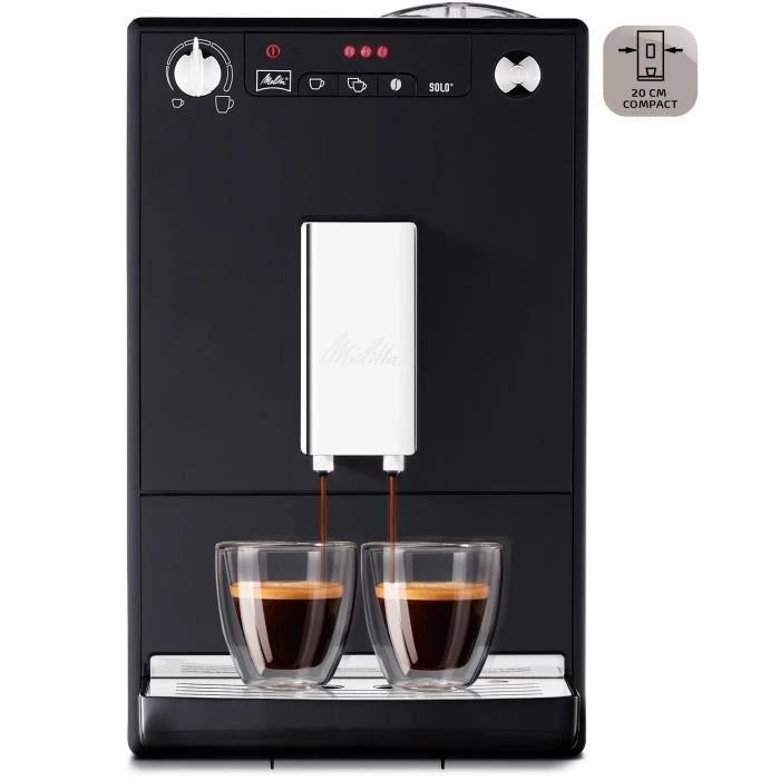 MELITTA automatinis kavos aparatas E950-101 solo, juoda-sidabro spalva