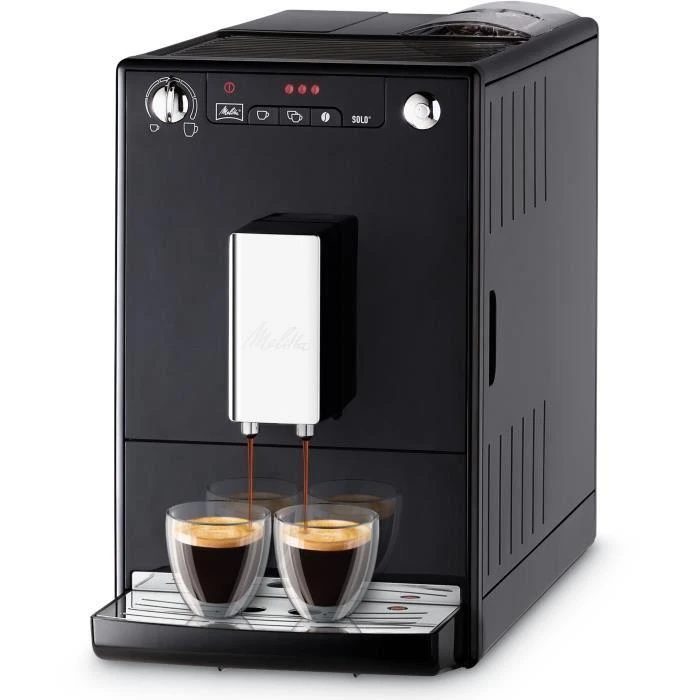MELITTA automatinis kavos aparatas E950-101 solo, juoda-sidabro spalva